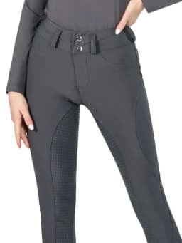 MXLLINA Button Zipper Horse Riding Pants Women Equestrian Leggings Breeches Competition Full Silicone Sports Tights Equipment
