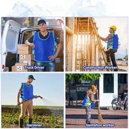 2 Pcs Cooling Vest With 48 Pcs Ice Pack Adjustable Ice Vest For Men Women Hot Weather Working Running Fishing Cycling