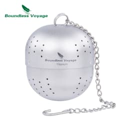 Boundless Voyage Titanium Tea Filter Tea Ball Infuser for Loose Tea Lightweight Tea Steeper with Extented Chain Hook For Camping