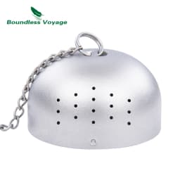 Boundless Voyage Titanium Tea Filter Tea Ball Infuser for Loose Tea Lightweight Tea Steeper with Extented Chain Hook For Camping