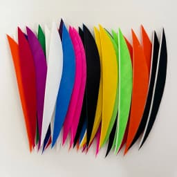50 Pcs 5" IBOUNFOX Turkey Arrow Feather Shuttle Shape Archery Feather Fletching 5 Inch for Arrow Accessories -Right Wing