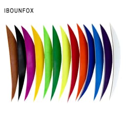 50 Pcs 5" IBOUNFOX Turkey Arrow Feather Shuttle Shape Archery Feather Fletching 5 Inch for Arrow Accessories -Right Wing
