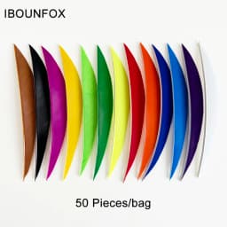 50 Pcs 5" IBOUNFOX Turkey Arrow Feather Shuttle Shape Archery Feather Fletching 5 Inch for Arrow Accessories -Right Wing