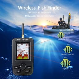 Russian menu ! Wireless Sonar Fishing Alert Fish Finder Underwater Echo Sounder Fishing Detector Portable LUCKY Fish Finder