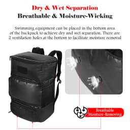 NOOYAH Bike Bag Triathlon Bicycle Event Backpack Large Capacity Wet and Dry Separation Bike Accessories Cycling Helmet Equipment