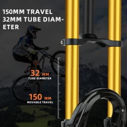BOLANY Double Crown Bicycle Air Fork 27.5 29 inch MTB Air Suspension 9x100mm Quick Release Bike Fork for Mountain Bike