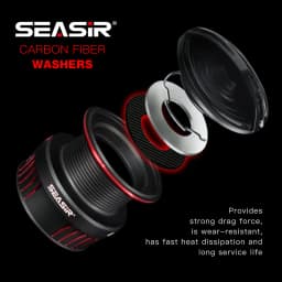 Seasir P-Series Prospec Carbon Fiber Spining Reel 9Kg Max Drag 8+1BB 5.2:1/6.2:1 Freshwater Saltwater Fishing Reel