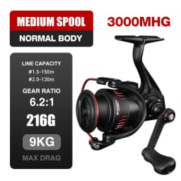 Seasir P-Series Prospec Carbon Fiber Spining Reel 9Kg Max Drag 8+1BB 5.2:1/6.2:1 Freshwater Saltwater Fishing Reel