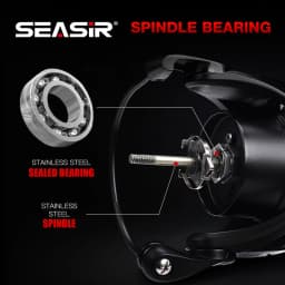 Seasir P-Series Prospec Carbon Fiber Spining Reel 9Kg Max Drag 8+1BB 5.2:1/6.2:1 Freshwater Saltwater Fishing Reel