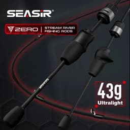 Seasir Zero 43g Fishing Rod BFS Ultralight Carbon Fiber 1.53M UL Lure Weight 1.5-6G 2 Sections Stream River Fishing Rods