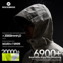 ROCKBROS Waterproof Windproof Jacket Heavy Rain Jacket Mountain Road Bike Riding Outdoor Raincoat Jacket For Men Women Jacket