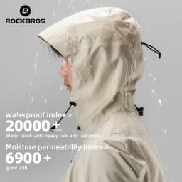 ROCKBROS Waterproof Windproof Jacket Heavy Rain Jacket Mountain Road Bike Riding Outdoor Raincoat Jacket For Men Women Jacket