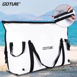 Goture Insulated Fish Cooler Bag Portable Large Monster Leakproof Fish Kill Saltwater Bag for Sea Outdoor Travel with Drain Plug