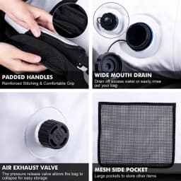 Goture Insulated Fish Cooler Bag Portable Large Monster Leakproof Fish Kill Saltwater Bag for Sea Outdoor Travel with Drain Plug