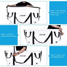 Goture Insulated Fish Cooler Bag Portable Large Monster Leakproof Fish Kill Saltwater Bag for Sea Outdoor Travel with Drain Plug