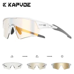 Kapvoe HD Photochromic Cycling Glasses Lighteight UV400 Sunglasses for Men Women Bike MTB Outdoor Eyewear Riding Driving Running