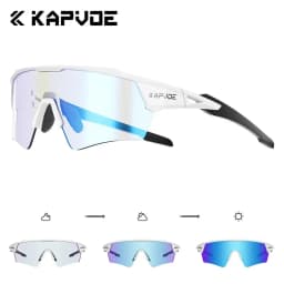 Kapvoe HD Photochromic Cycling Glasses Lighteight UV400 Sunglasses for Men Women Bike MTB Outdoor Eyewear Riding Driving Running