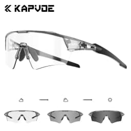 Kapvoe HD Photochromic Cycling Glasses Lighteight UV400 Sunglasses for Men Women Bike MTB Outdoor Eyewear Riding Driving Running
