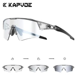 Kapvoe HD Photochromic Cycling Glasses Lighteight UV400 Sunglasses for Men Women Bike MTB Outdoor Eyewear Riding Driving Running