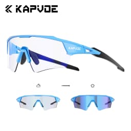 Kapvoe HD Photochromic Cycling Glasses Lighteight UV400 Sunglasses for Men Women Bike MTB Outdoor Eyewear Riding Driving Running
