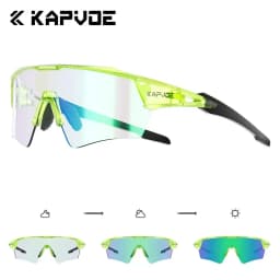 Kapvoe HD Photochromic Cycling Glasses Lighteight UV400 Sunglasses for Men Women Bike MTB Outdoor Eyewear Riding Driving Running
