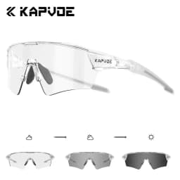Kapvoe HD Photochromic Cycling Glasses Lighteight UV400 Sunglasses for Men Women Bike MTB Outdoor Eyewear Riding Driving Running