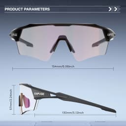 Kapvoe HD Photochromic Cycling Glasses Lighteight UV400 Sunglasses for Men Women Bike MTB Outdoor Eyewear Riding Driving Running