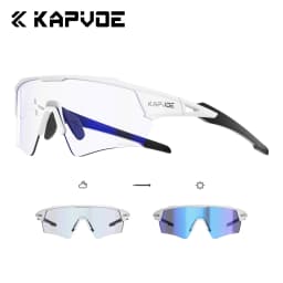 Kapvoe HD Photochromic Cycling Glasses Lighteight UV400 Sunglasses for Men Women Bike MTB Outdoor Eyewear Riding Driving Running