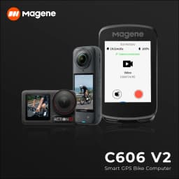 Magene GPS Bike Computer C606V2 Navigation Speedometer Cycling Stopwatch Odometer Trainer Bicycle Light WiFi Bluetooth Ant