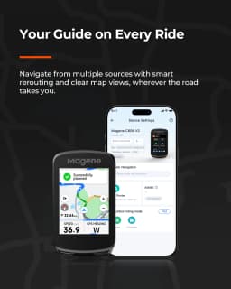 Magene GPS Bike Computer C606V2 Navigation Speedometer Cycling Stopwatch Odometer Trainer Bicycle Light WiFi Bluetooth Ant