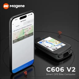 Magene GPS Bike Computer C606V2 Navigation Speedometer Cycling Stopwatch Odometer Trainer Bicycle Light WiFi Bluetooth Ant