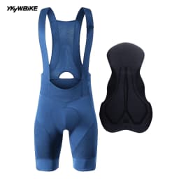 YKYW Men's Pro Team Blue Cycling Bib Shorts Summer Breathable MTB Bicycle Tights Outdoor Wear Road Bike Bib Pants 6 Hours