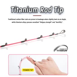 FISHINGFAN Casting Jigging Rod 1.5m 1.6m Hard Power Jigging Rod Powerful Titanium Tip Rod for EGI Squid Octopus Boat Rod