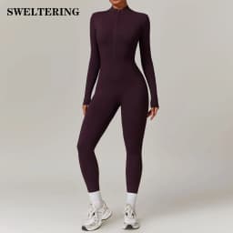 Women's Clothes Yoga Set Yoga Jumpsuits One Piece Workout Long Sleeve Rompers Sportswear Gym Set Workout Tracksuit Bodysuits