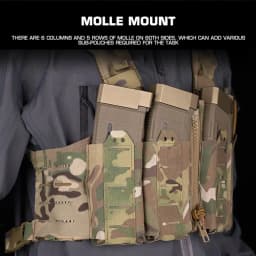 500D Nylon SF Hunting Vest for Men Adjustable Molle H-harness Chest Rigs Lightweight Airsoft Vest With M4 AR Magazine Pouch