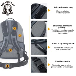 SINAIRSOFT Outdoor Molle Tactical Backpack Vest Plate Carrier Protective Vest Quick Release Stealth Vest Magazine Hunting Vest