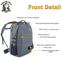 SINAIRSOFT Outdoor Molle Tactical Backpack Vest Plate Carrier Protective Vest Quick Release Stealth Vest Magazine Hunting Vest