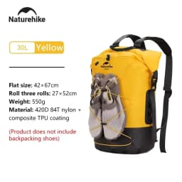 Naturehike Outdoor Waterproof Bag Wet & Dry Separation Outdoor Portable 20-40L Large Capacity Trail Bags Diving Backpack