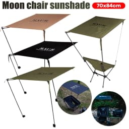 Lounge Chair Sunshade UV Protection Outdoor Moon Chair Awning Waterproof Camping Folding Canopy for Camping Fishing