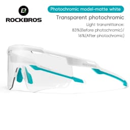 ROCKBROS Ultra-light Cycling Sunglasses Photochromic Polarized Large Frame Cycling Glasses HD Lens UV Protection Bicycle Goggles