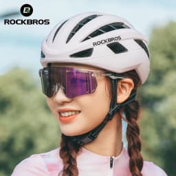 ROCKBROS Ultra-light Cycling Sunglasses Photochromic Polarized Large Frame Cycling Glasses HD Lens UV Protection Bicycle Goggles