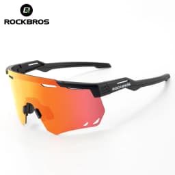 ROCKBROS Ultra-light Cycling Sunglasses Photochromic Polarized Large Frame Cycling Glasses HD Lens UV Protection Bicycle Goggles