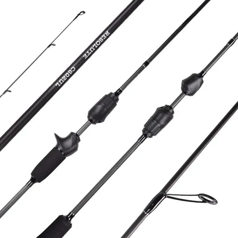 Mavllos Resolute Light BFS Casting Rod Lure 0.8-7g Line 2-6lb Solid Fast Solid Tip 4 Sections Carbon Bass Fishing Spinning Rod