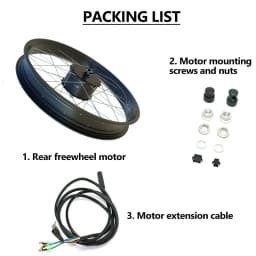 Snow Electric Bike Kit 48V 1000W Rear Brushless Gear Hub Motor Wheel 170MM 190MM Open Size 20“ 26“ Fat Tire for Snow EBike