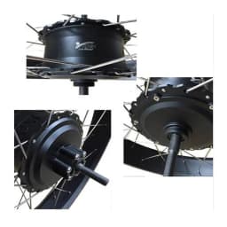 Snow Electric Bike Kit 48V 1000W Rear Brushless Gear Hub Motor Wheel 170MM 190MM Open Size 20“ 26“ Fat Tire for Snow EBike