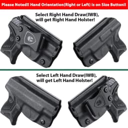 Ruger LCP II Holster IWB Kydex,Not Fit LCP .380 & LCP II .22 LR,Inside Waistband Concealed Carry, Adj. Cant Right/Left