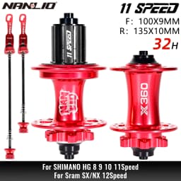 NanLio X360 Bicycle Hubs 8 Pawl 3 Tooth 360T Noise Hub 32 Hole Sealed Bearings Lubricated Bike Wheel Hub HG 8 9 10 11 Speed