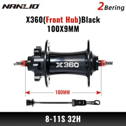 NanLio X360 Bicycle Hubs 8 Pawl 3 Tooth 360T Noise Hub 32 Hole Sealed Bearings Lubricated Bike Wheel Hub HG 8 9 10 11 Speed