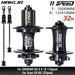 NanLio X360 Bicycle Hubs 8 Pawl 3 Tooth 360T Noise Hub 32 Hole Sealed Bearings Lubricated Bike Wheel Hub HG 8 9 10 11 Speed