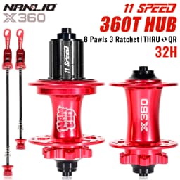 NanLio X360 Bicycle Hubs 8 Pawl 3 Tooth 360T Noise Hub 32 Hole Sealed Bearings Lubricated Bike Wheel Hub HG 8 9 10 11 Speed